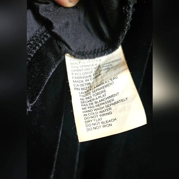 TRISTAN Little Black Dress One Shoulder Velvet Black P/S LBD - Picture 6 of 6